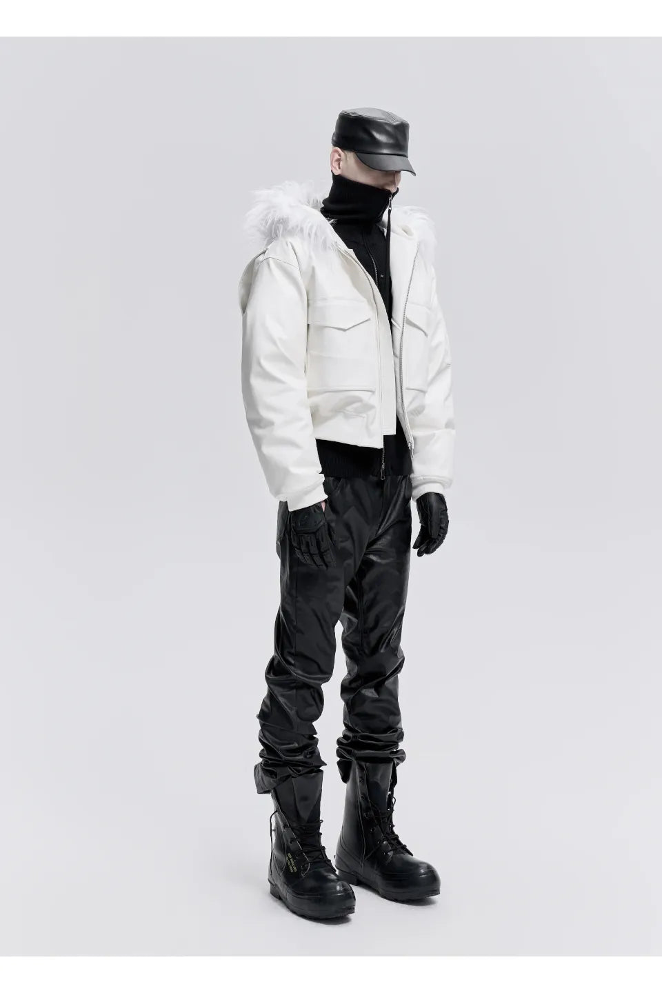 White Fur Parka Down Jacket