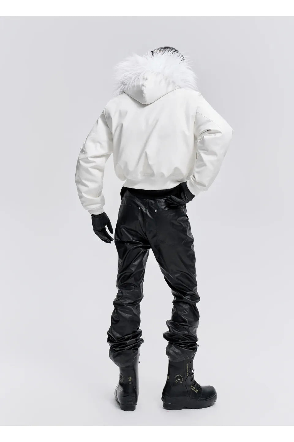 White Fur Parka Down Jacket