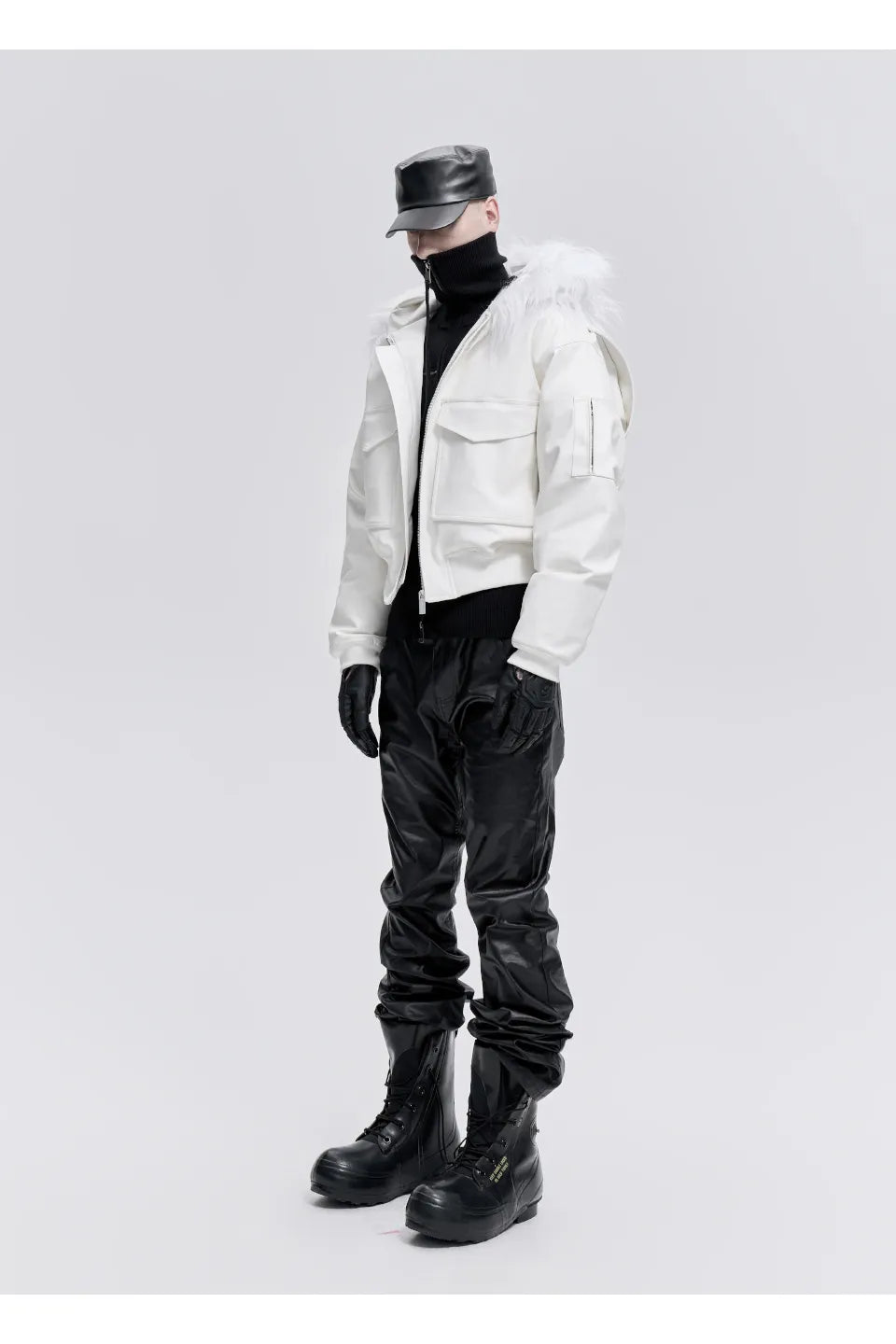 White Fur Parka Down Jacket