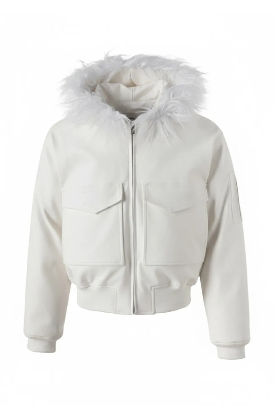 White Fur Parka Down Jacket