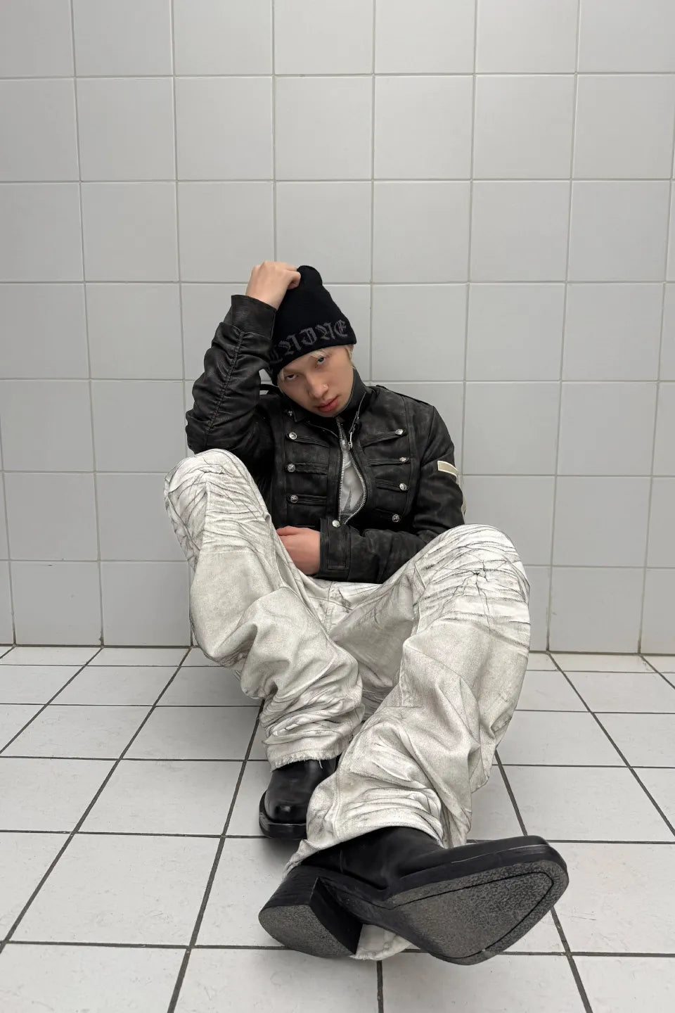 White Tiger Waxed Curve Jeans