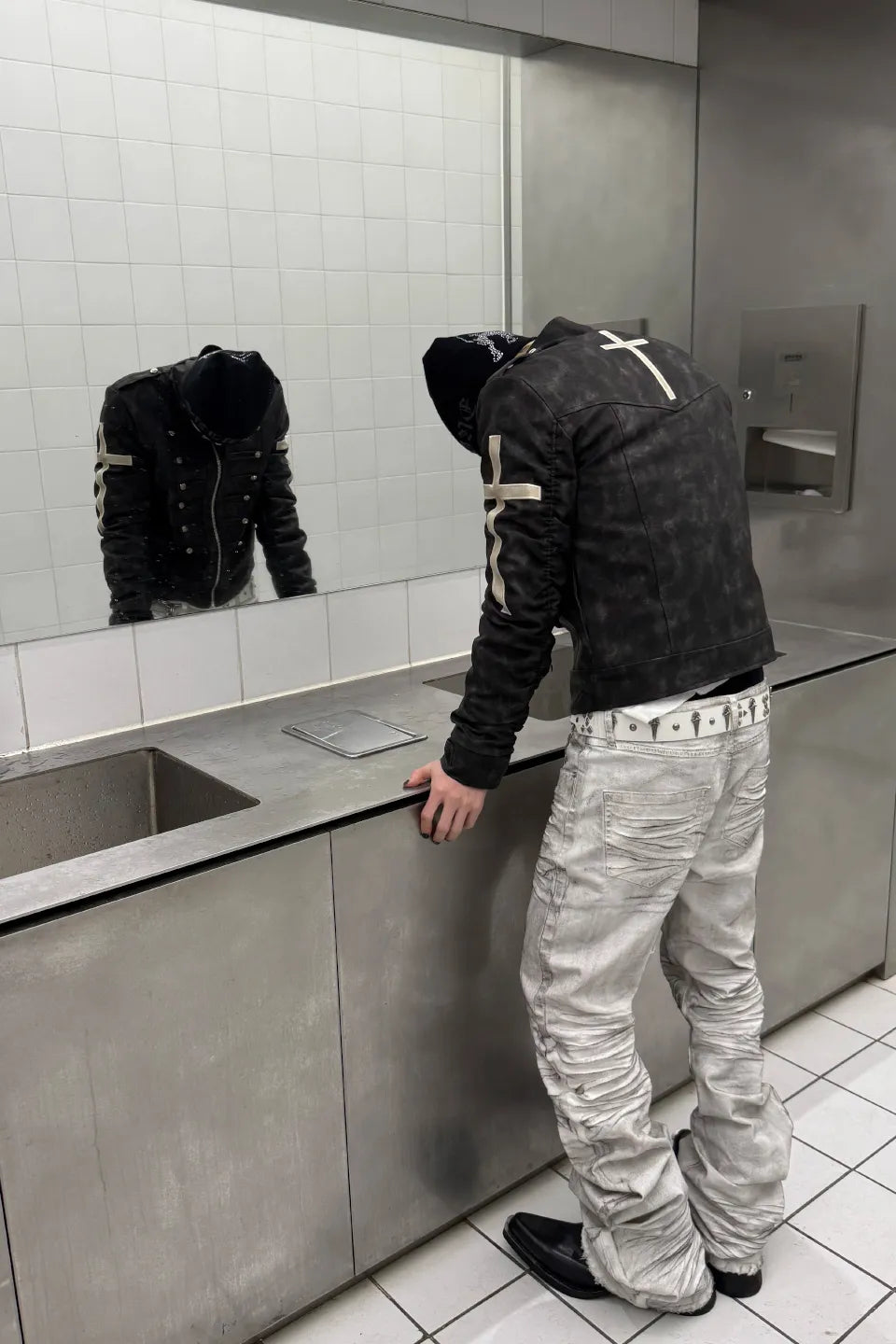 White Tiger Waxed Curve Jeans