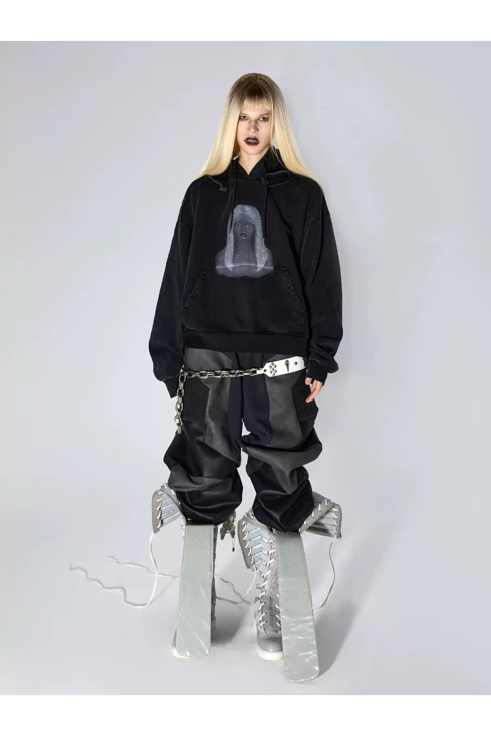 Witch Double Hood Graphic Sweatshirt