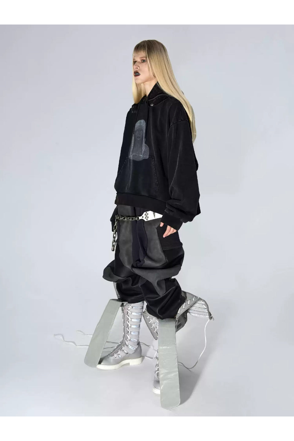 Witch Double Hood Graphic Sweatshirt