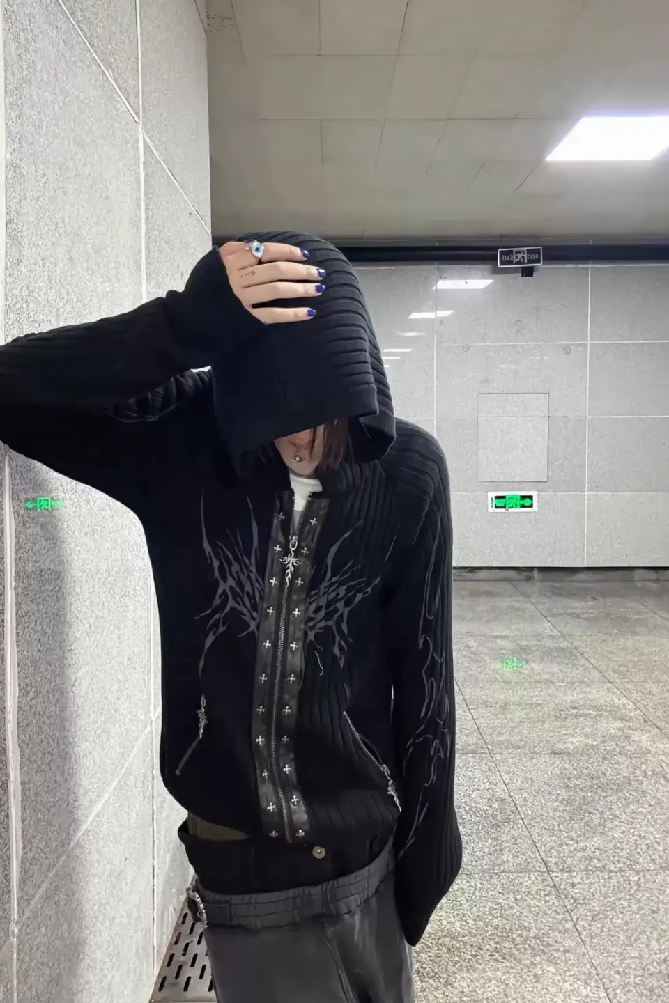 Wizard Hooded Slim Knit Cardigan