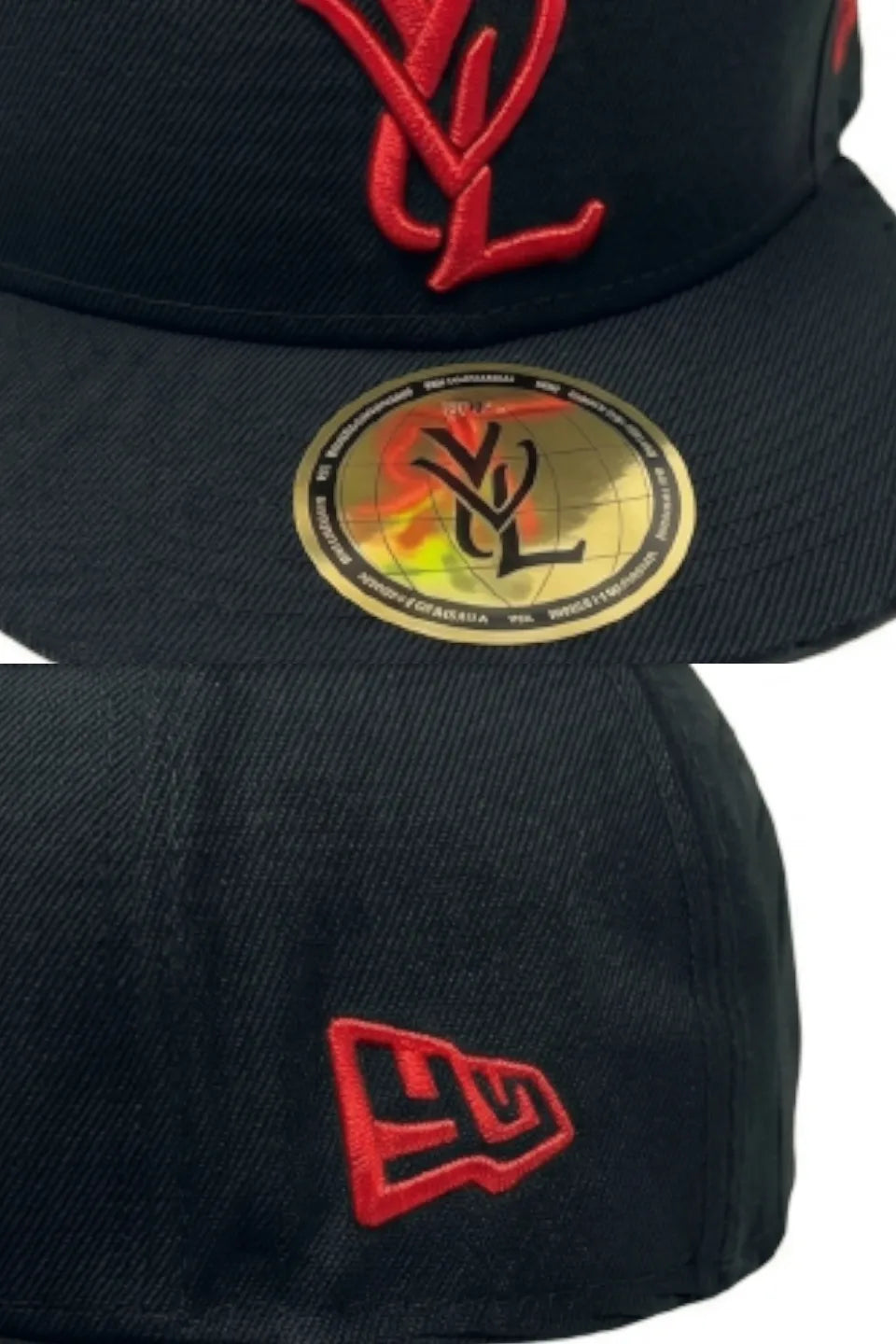 YVL Signature Logo Cap | RED ON BLACK