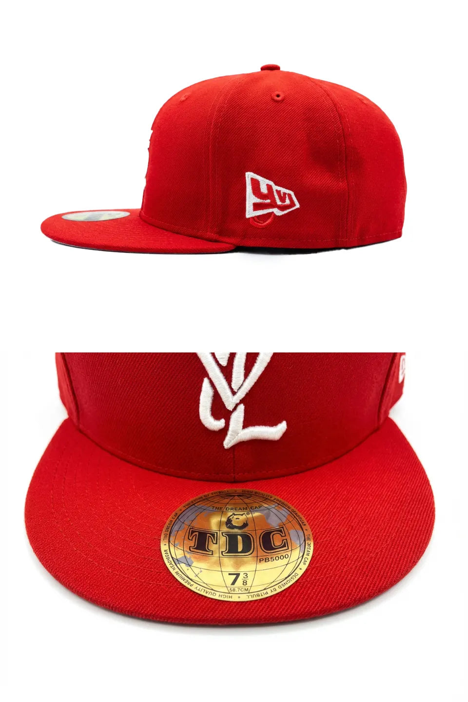 YVL Signature Logo Cap | WHITE ON RED