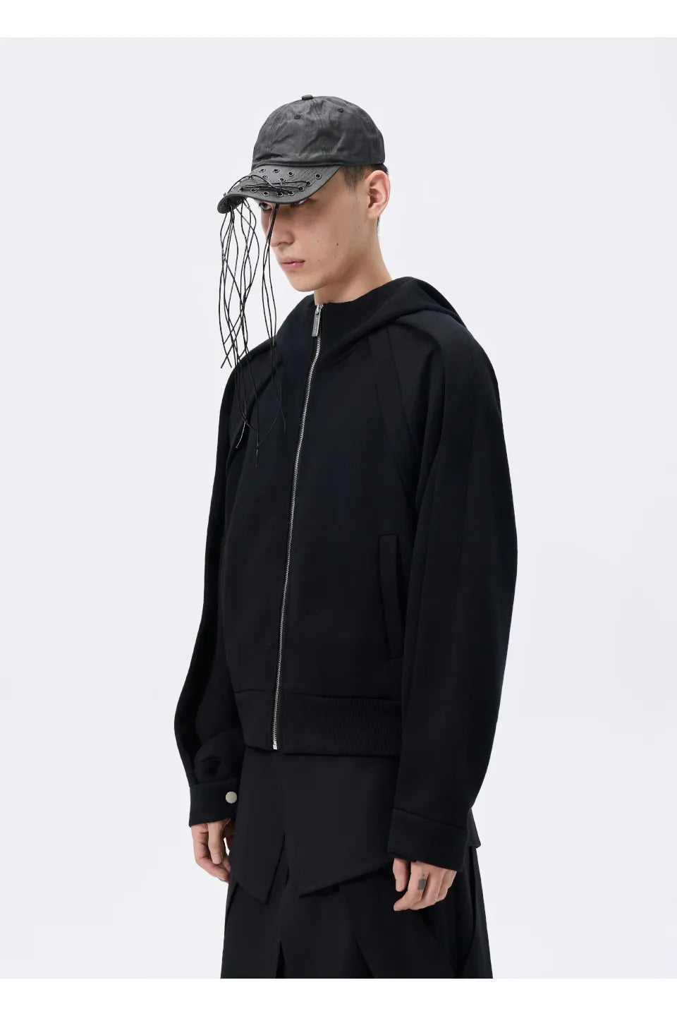 Zip Layered Hooded Jacket