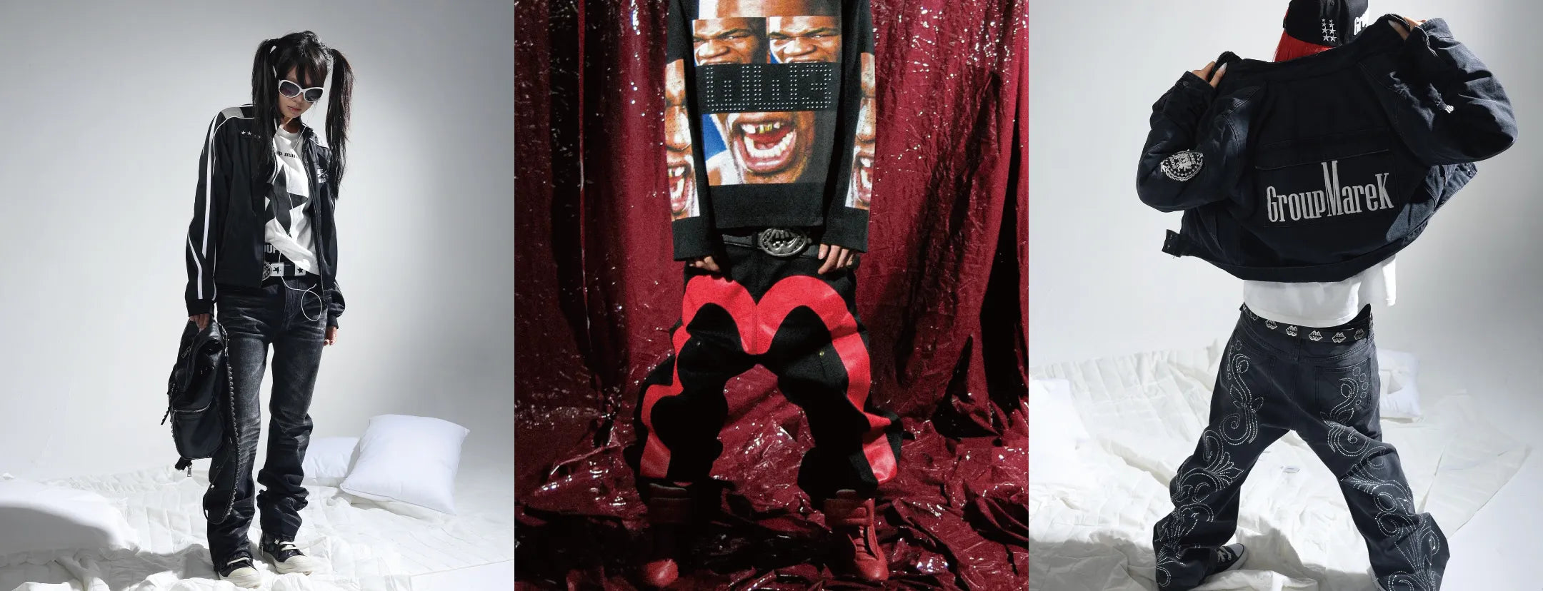 GROUPMAREK 2026SSコレクション。ルック写真。