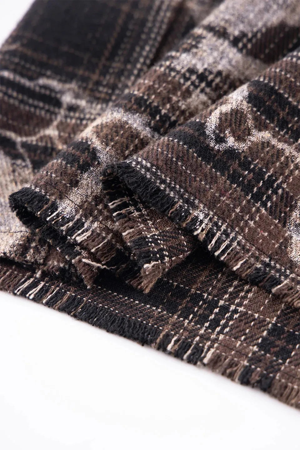 Cross Rhinestone Check Shirts