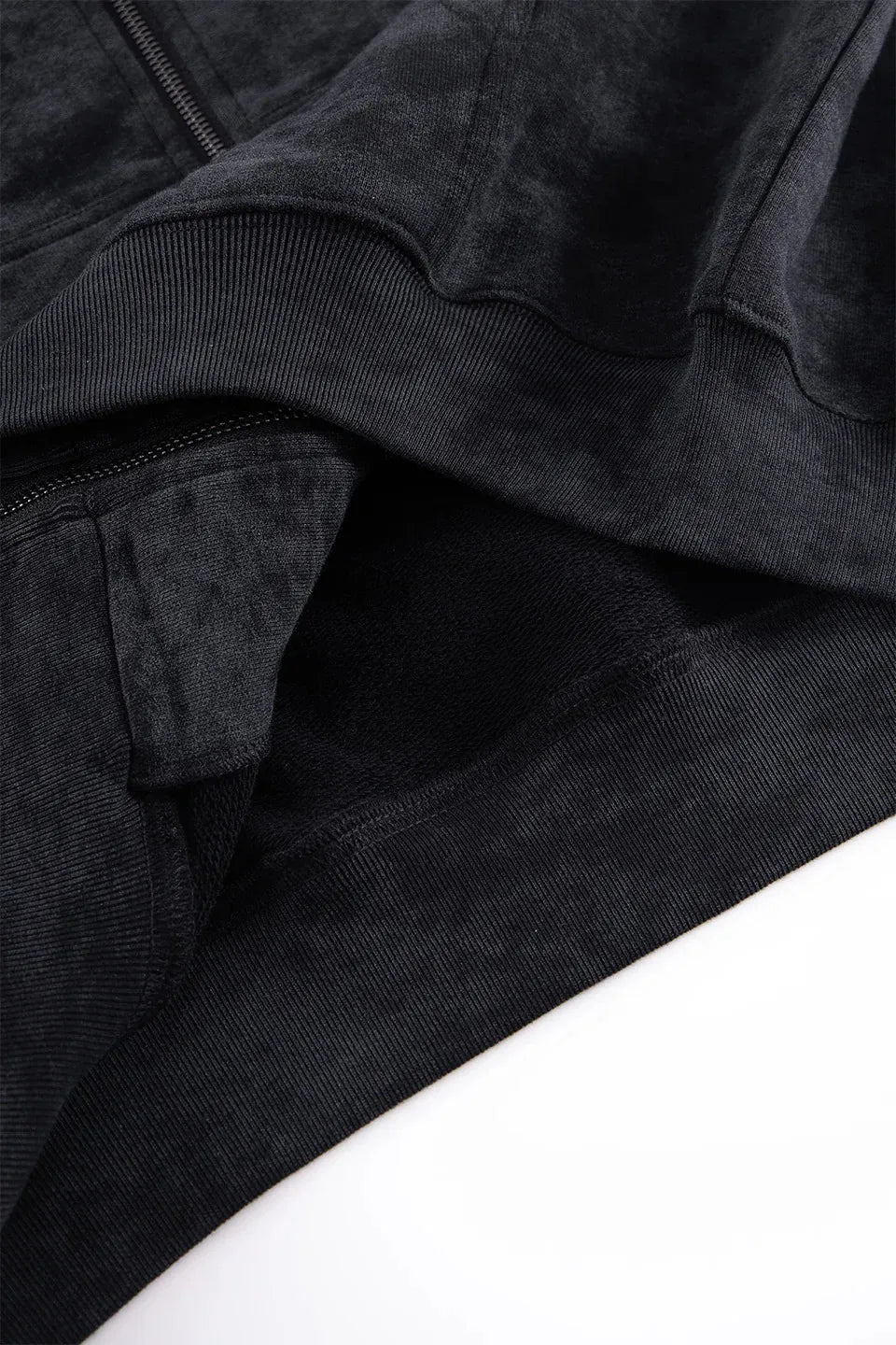 Faux Fur Cross Zip Hoodie