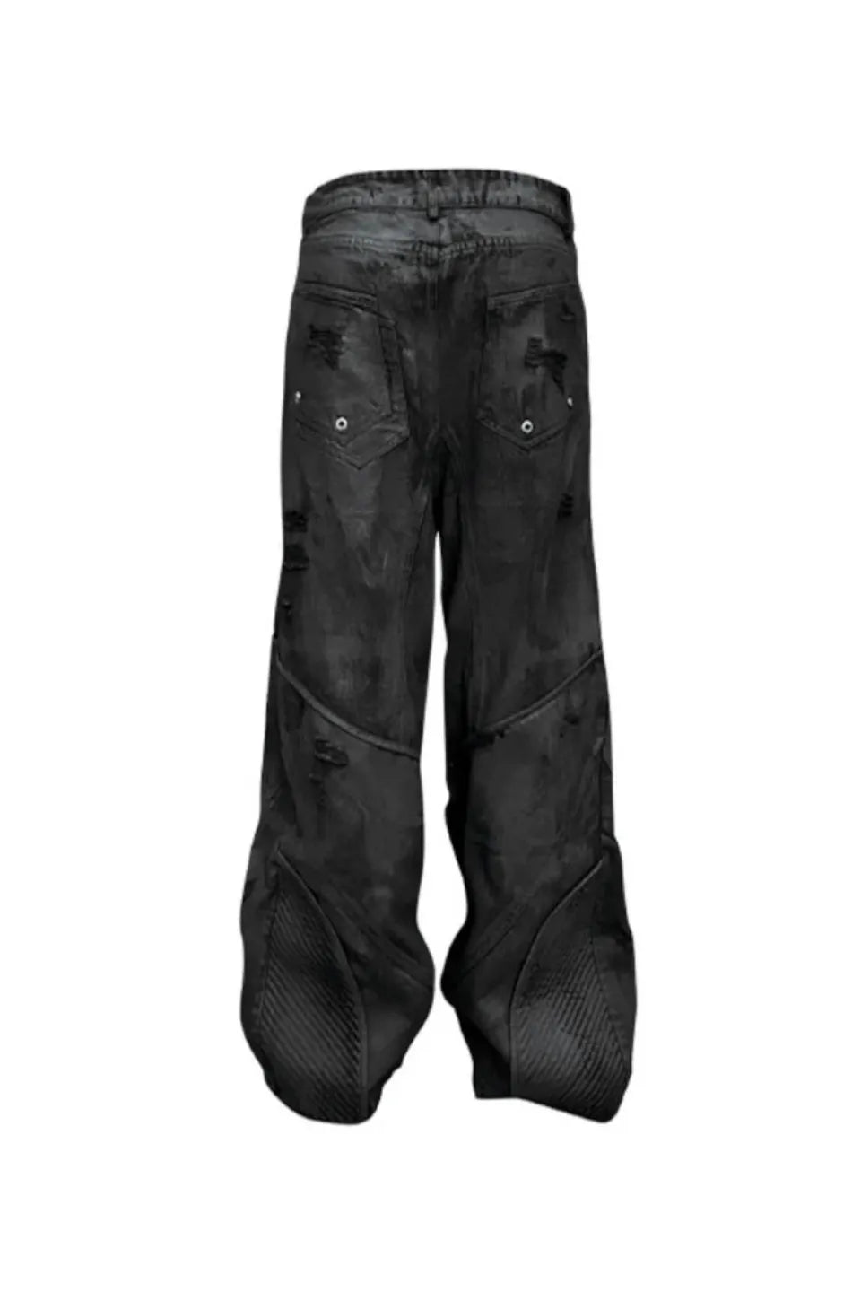 x GOJOYJINNI Armor Patch Distressed Biker Jeans