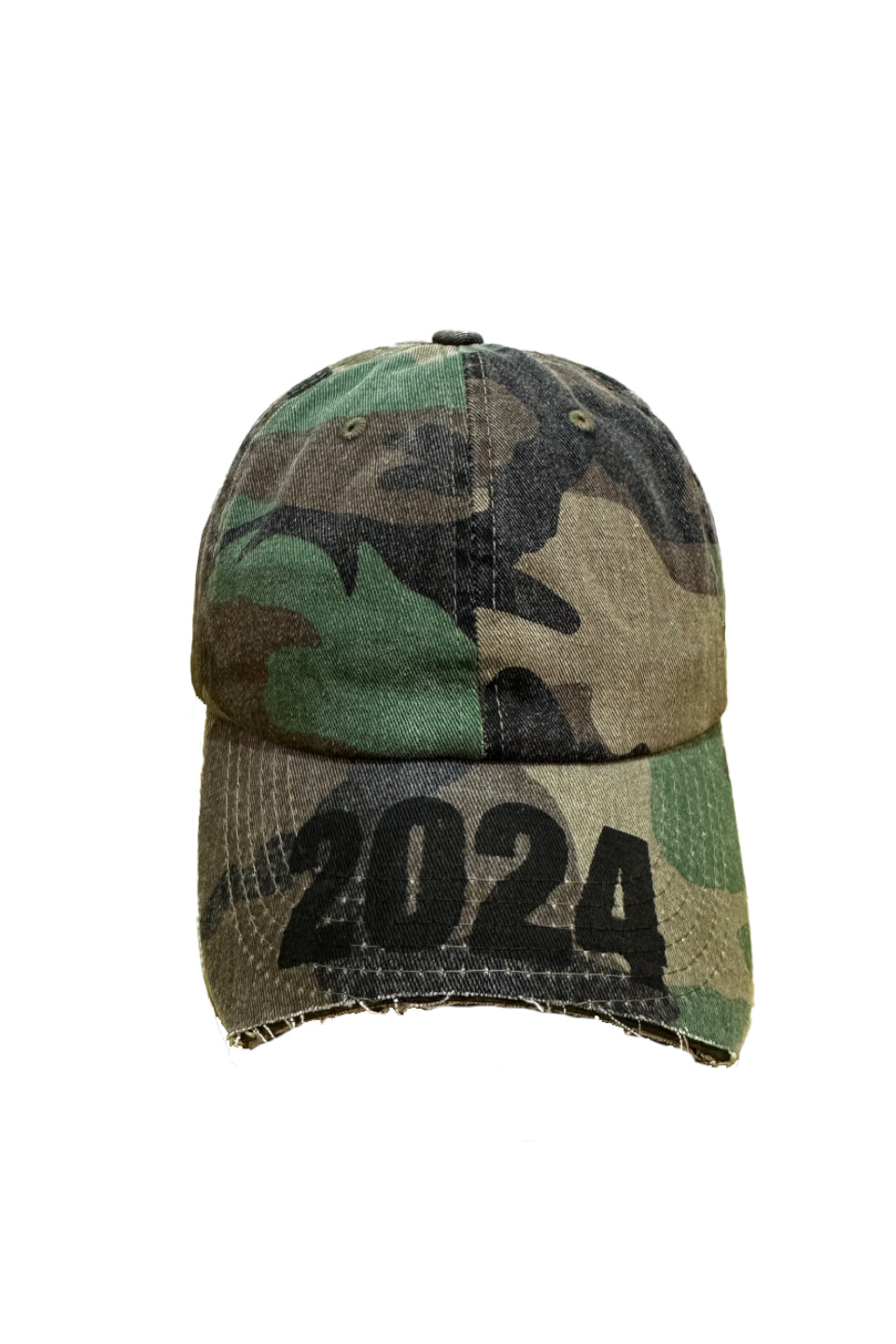 2024 Washed Distressed Camo Cap