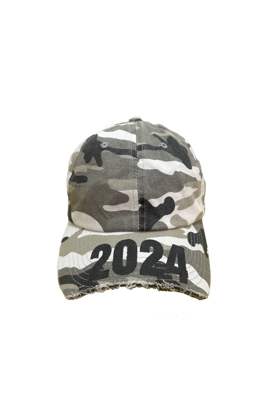 2024 Washed Distressed Camo Cap