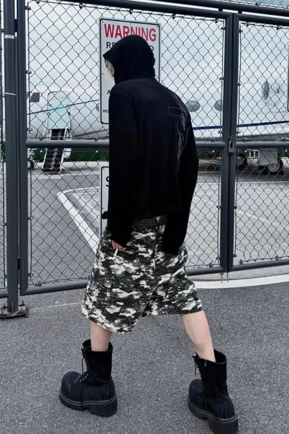 BE A DEVIL | 3D Printed Camo 18K Diamonds Cargo Pants