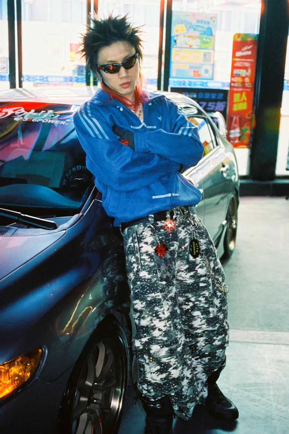 BE A DEVIL | 3D Printed Camo 18K Diamonds Cargo Pants