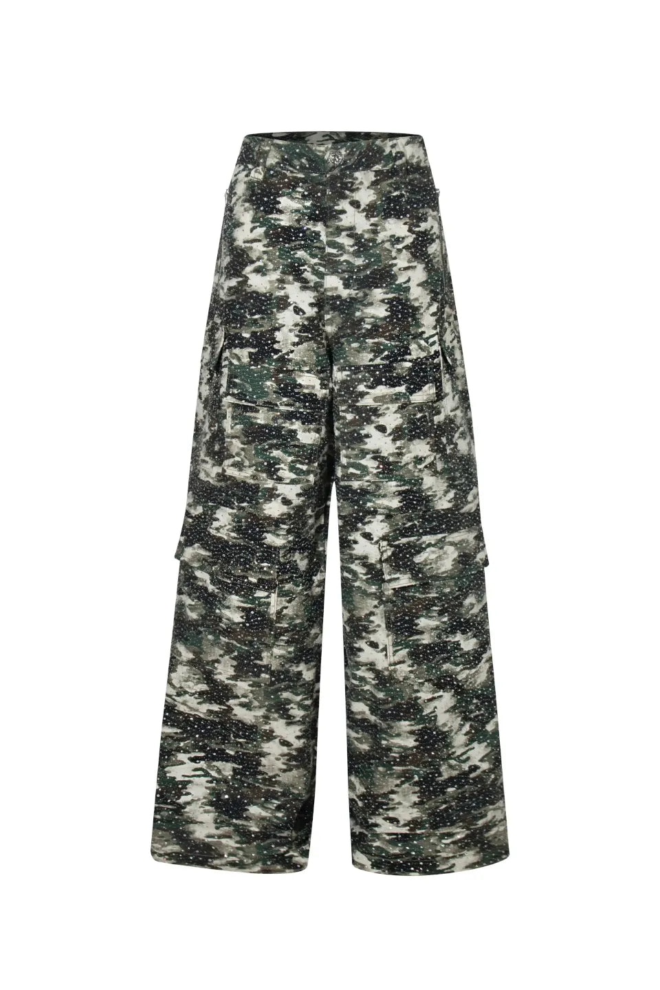 3D Printed Camo 18K Diamonds Cargo Pants