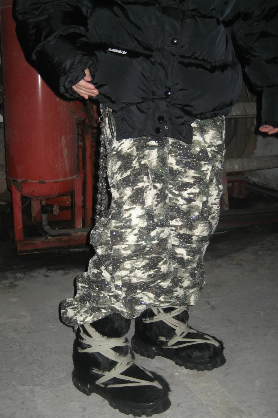 3D Printed Camo 18K Diamonds Cargo Pants