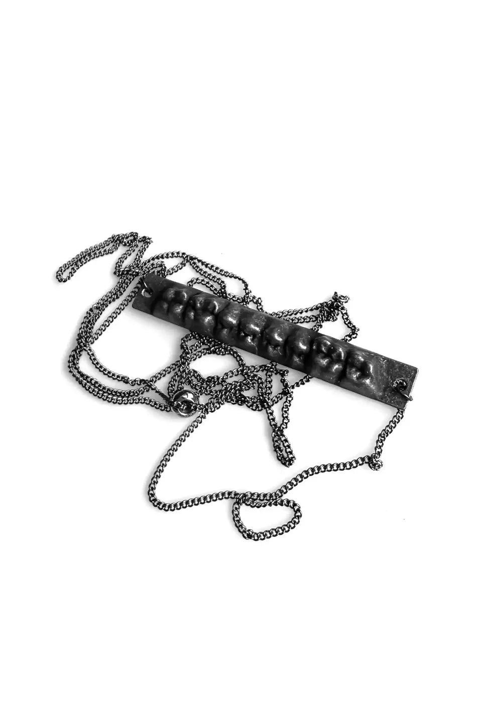 Aged Silver Anatomy Tooth Necklace