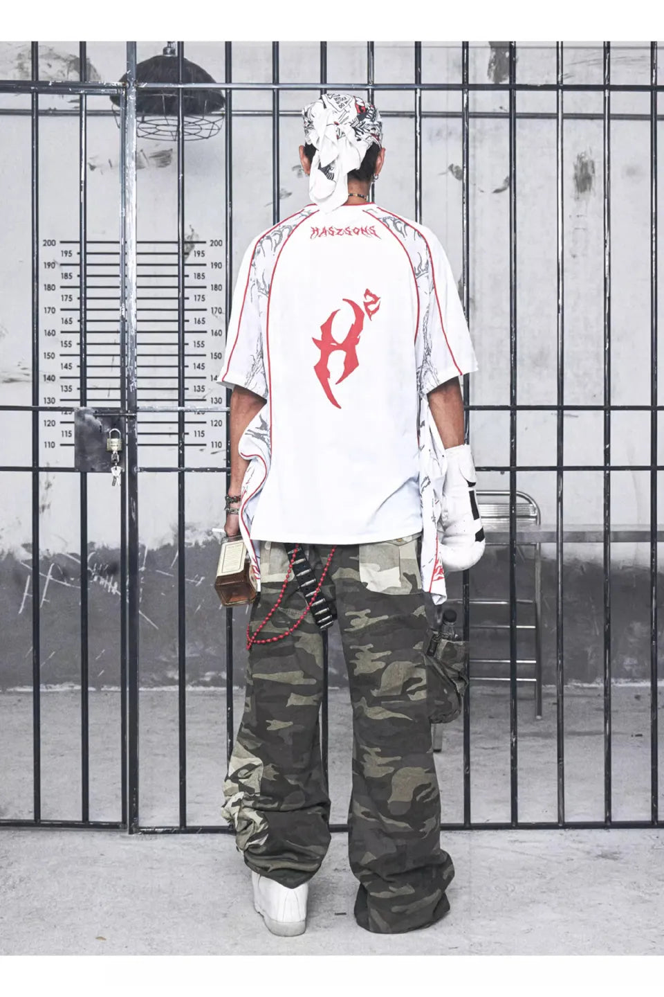 American Retro Camouflage Patchwork Multi Pocket Pants