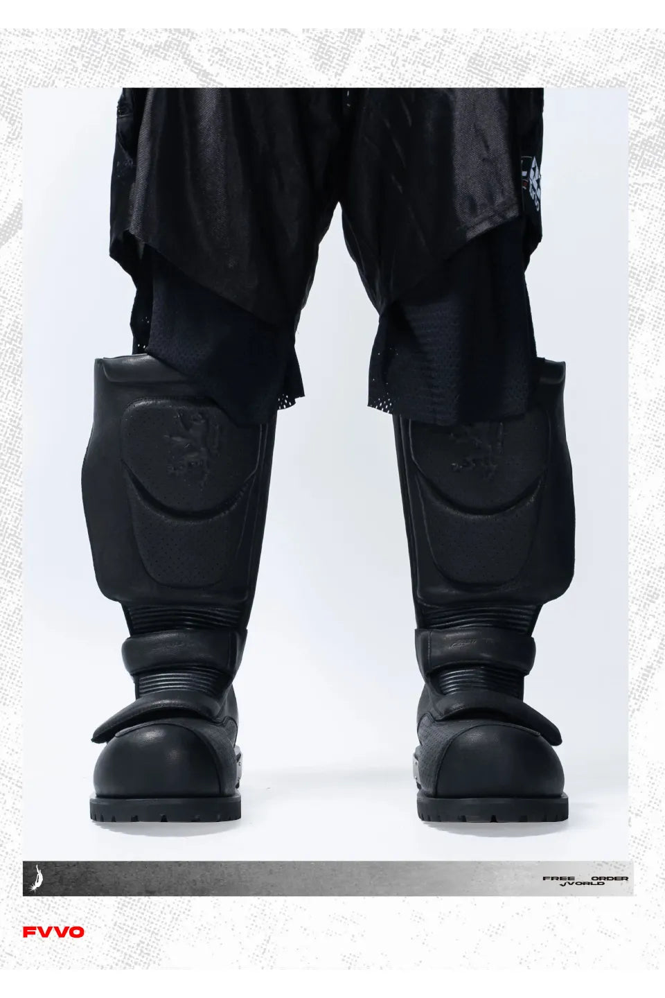 Armored Leather High Boots