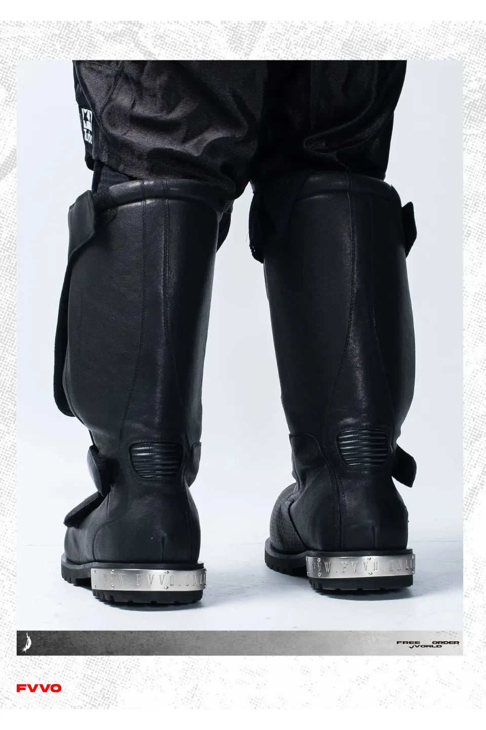 Armored Leather High Boots
