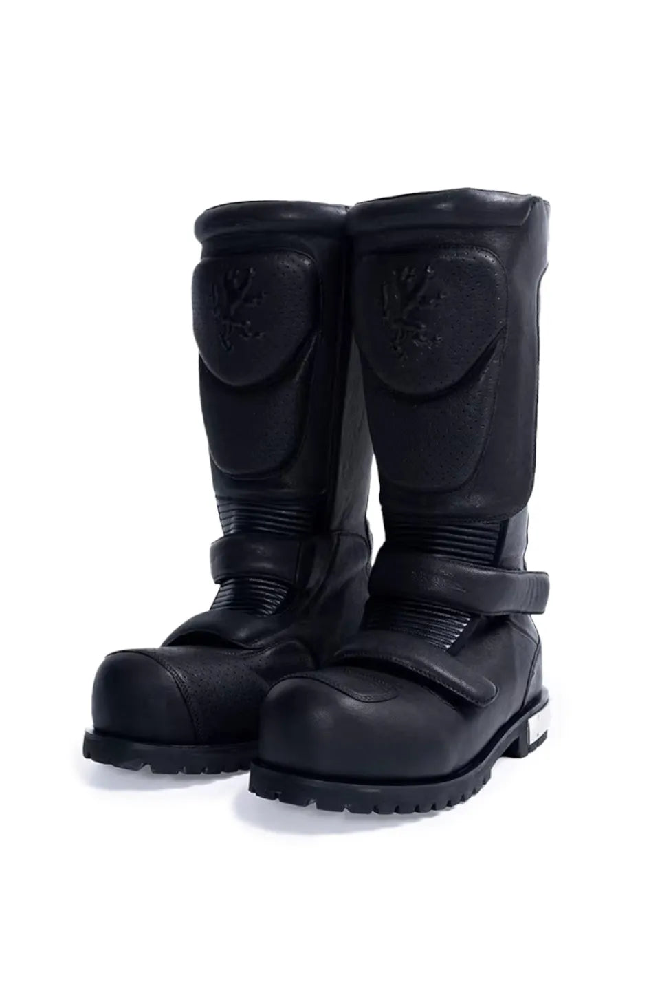 Armored Leather High Boots