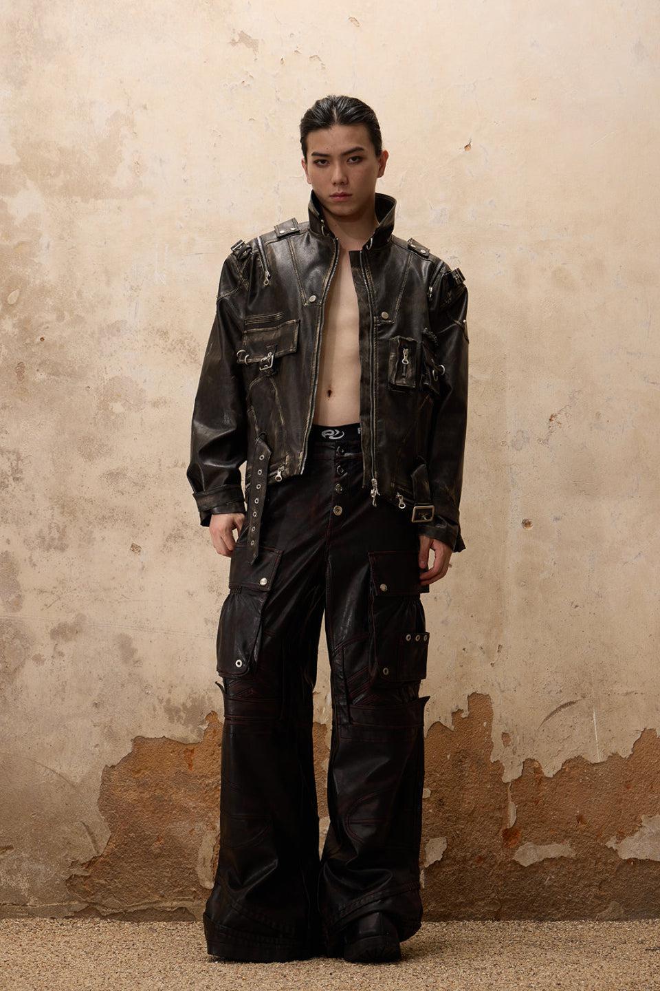 PERSONSOUL レザー カーゴパンツ 黒 PERSONSOUL パーソンソウル｜Beetle Faxu Leather Pants