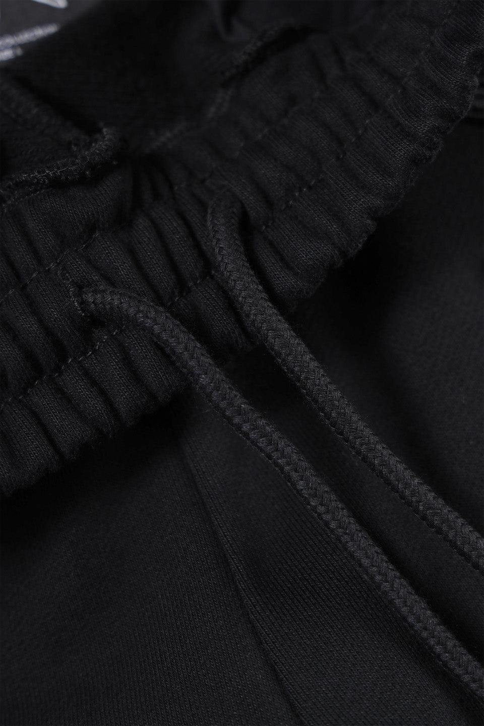 Black on Black Dagger Embroidery Shorts