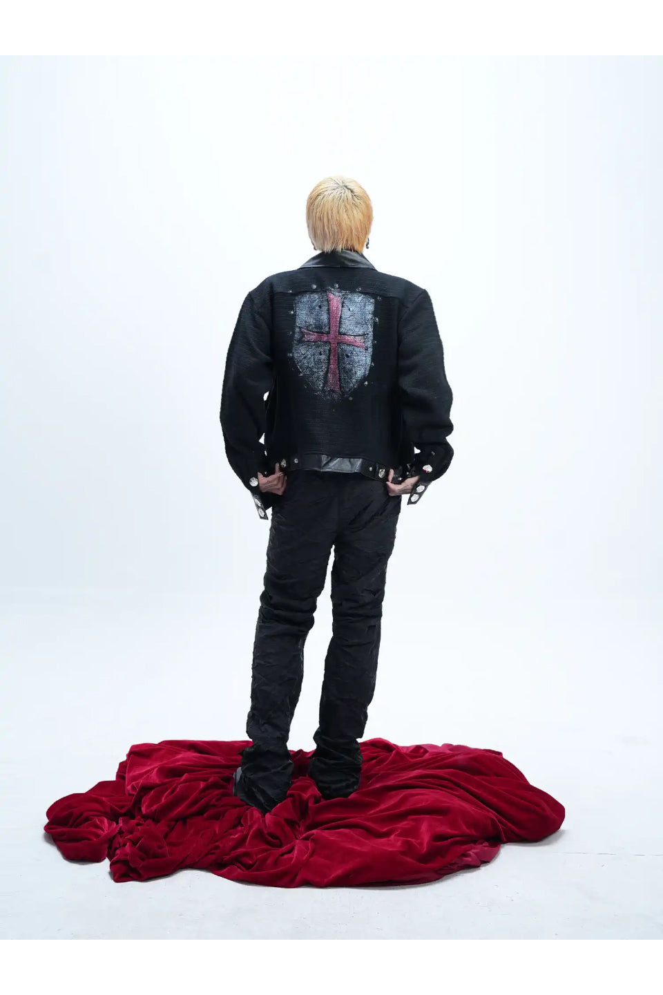 Blood Leather Patchwork Jacket