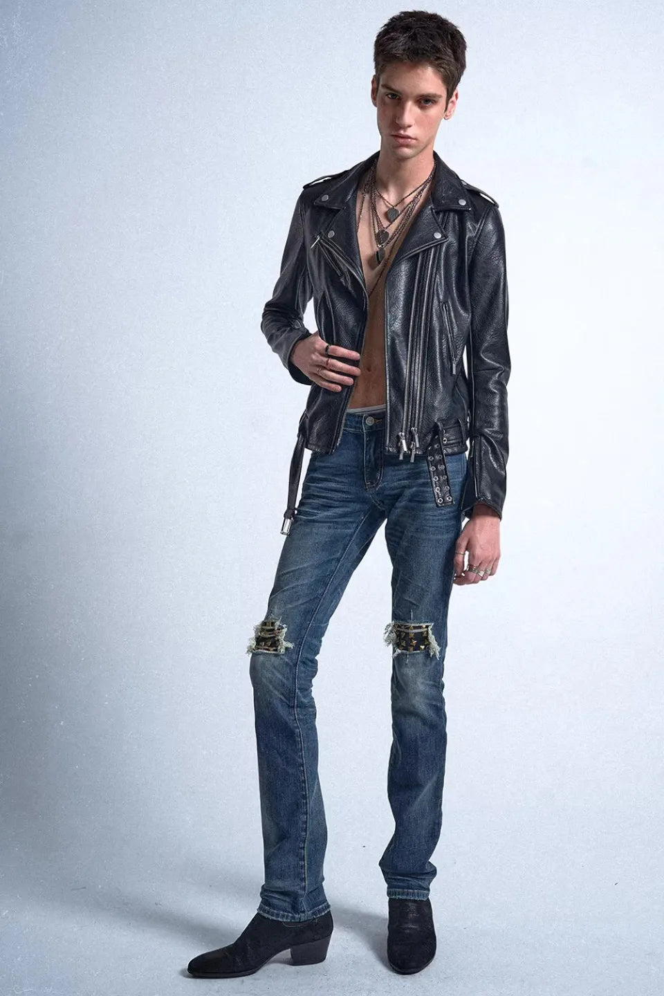 Blue Ghost Washed Aged Denim