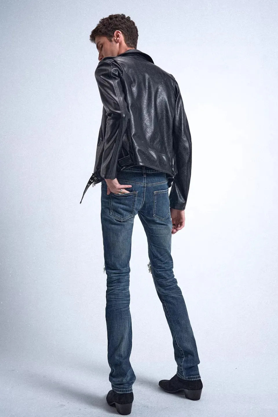 Blue Ghost Washed Aged Denim