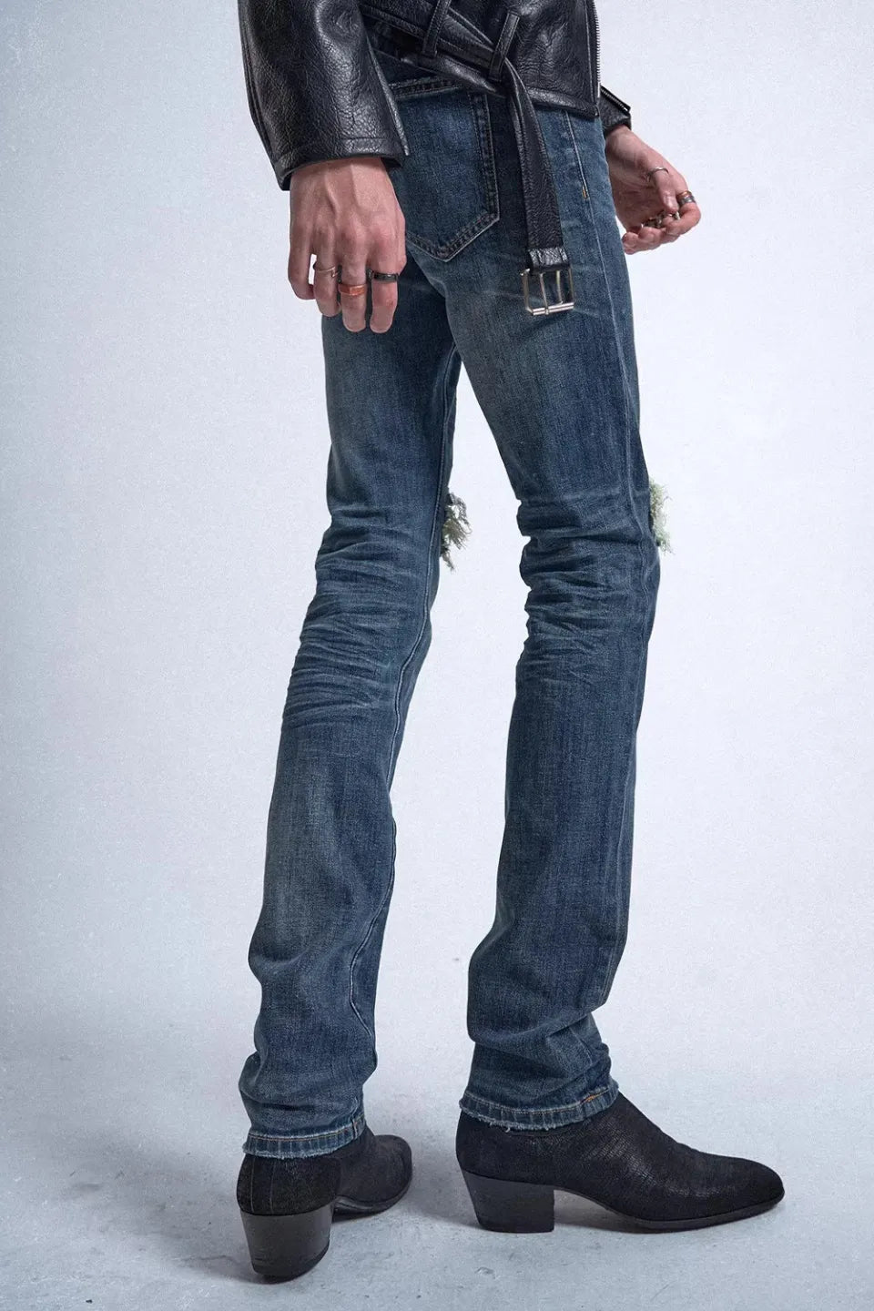 Blue Ghost Washed Aged Denim