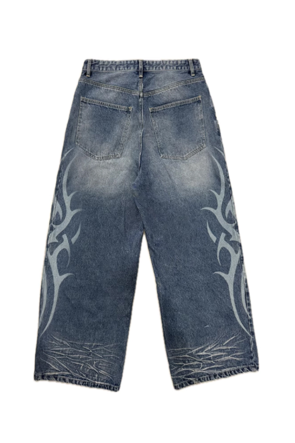 Blue Washed Baggy Jeans