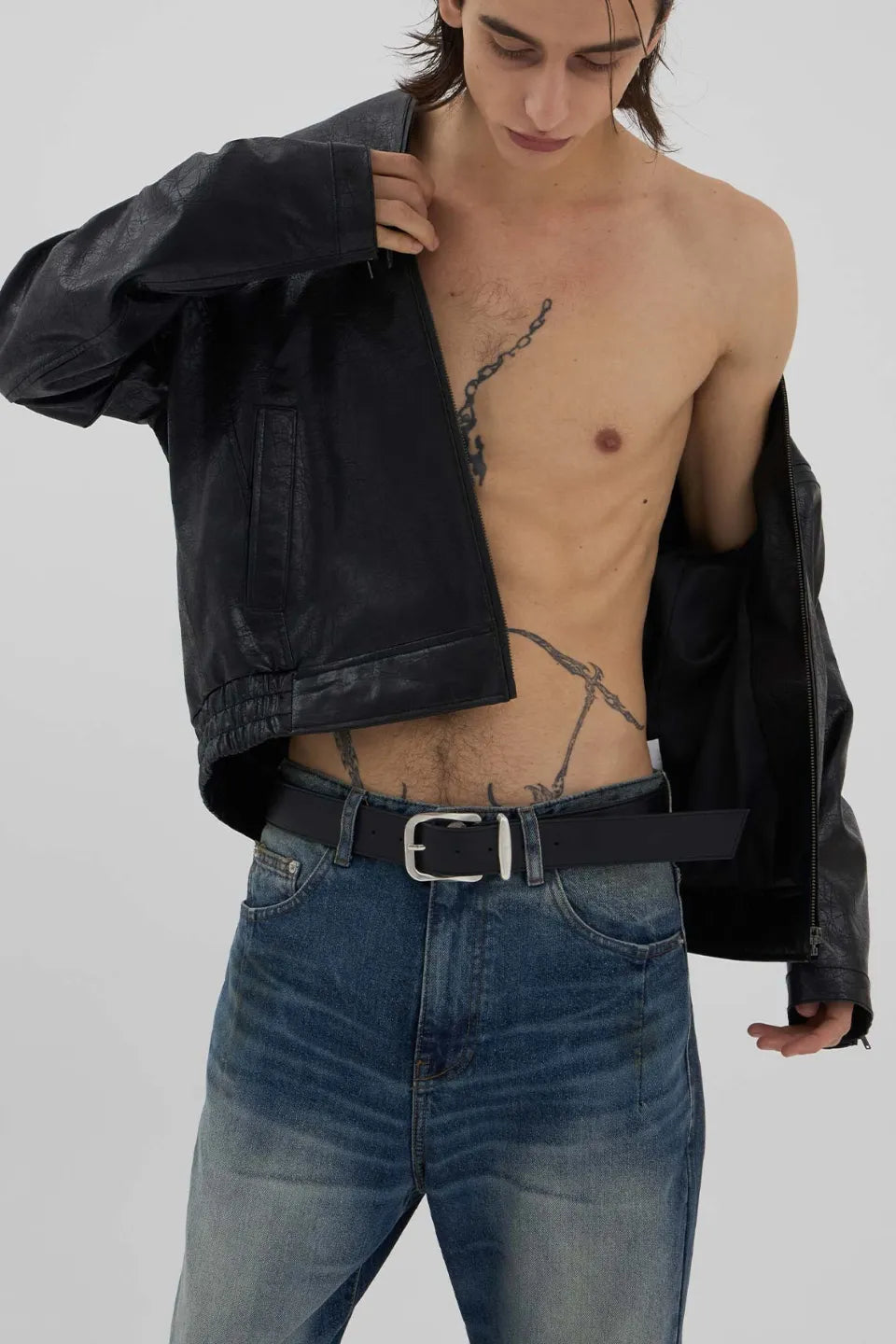 FAR FROM WHAT | Bold Twist Buckle Leather Belt レザーベルト
