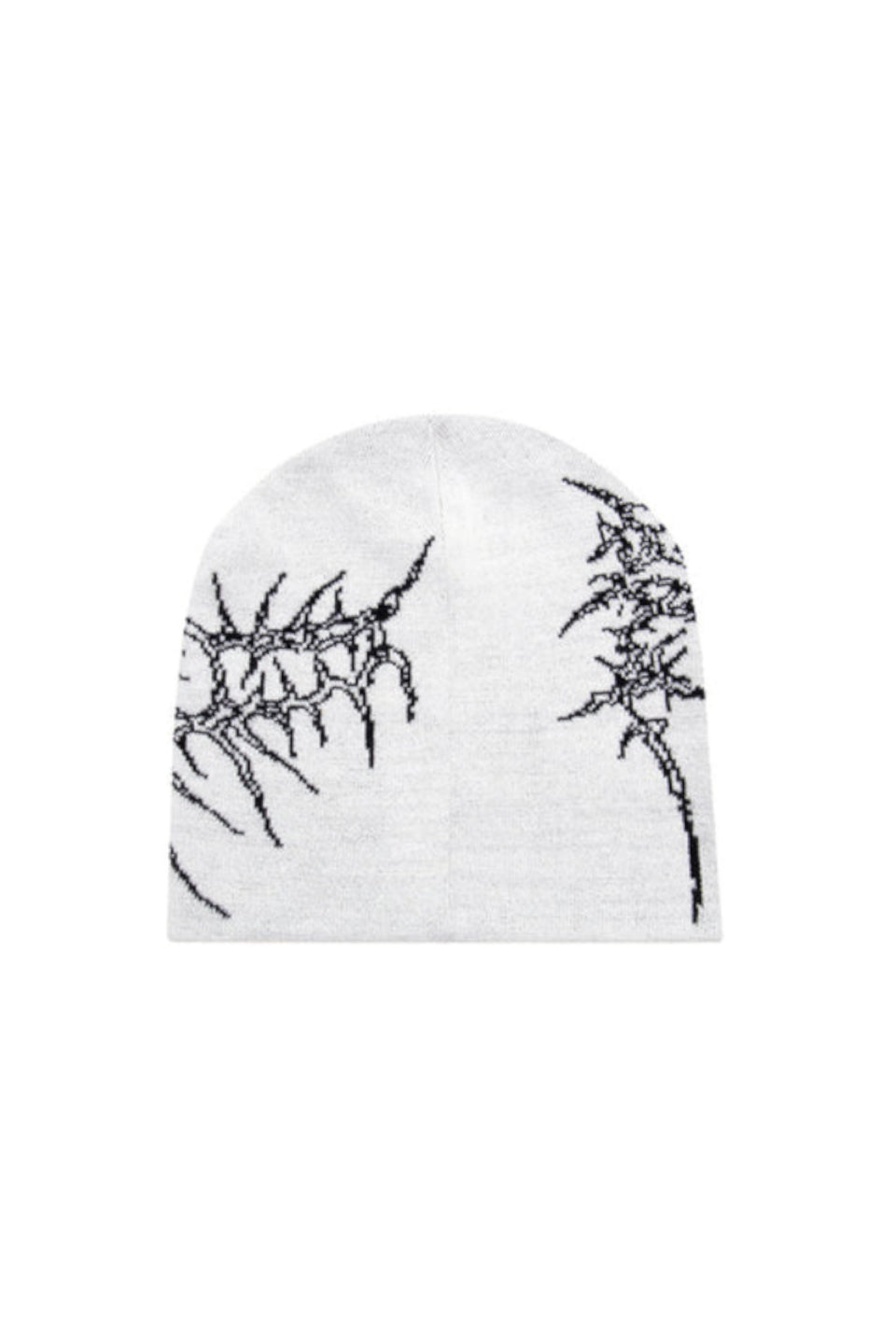 Bone Jacquard Knit Beanie