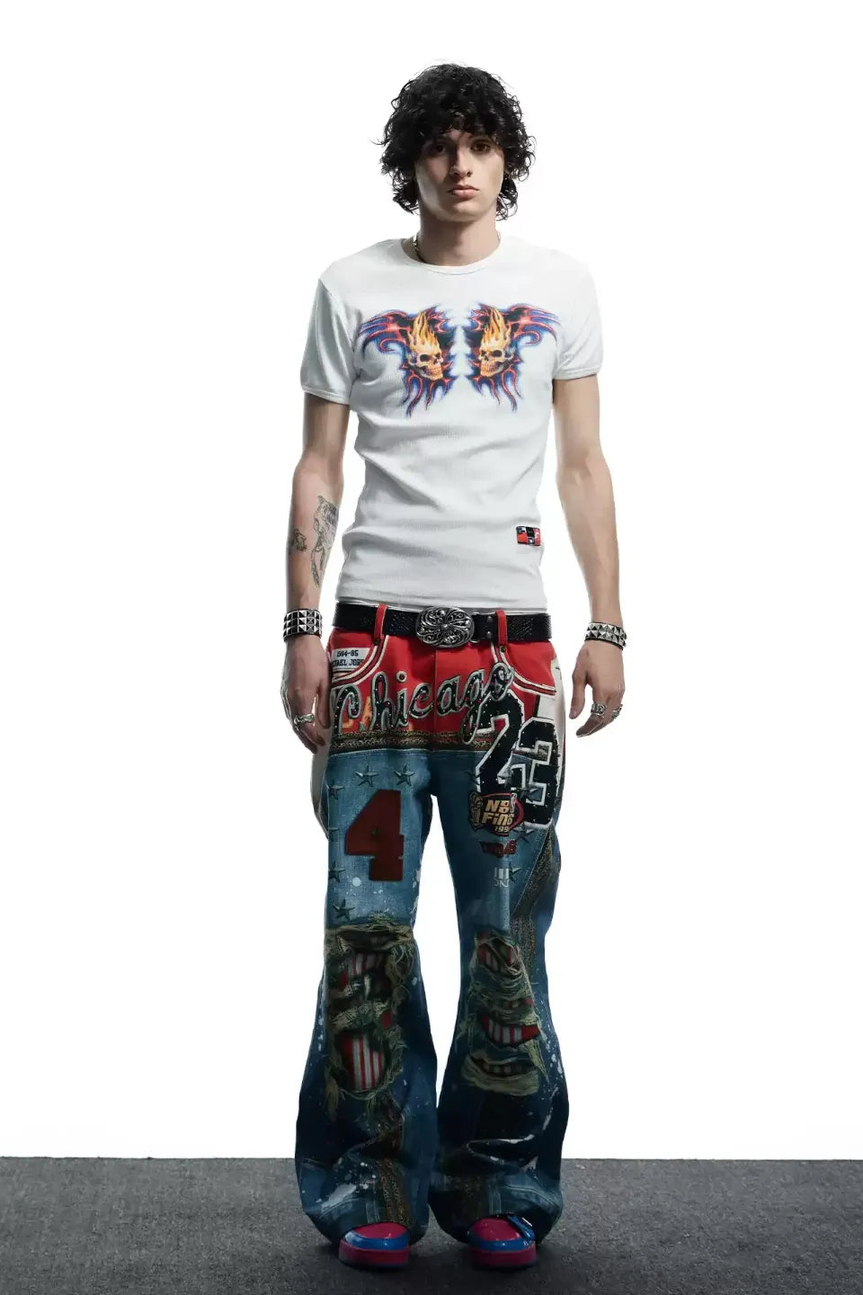 DND4DES | Bull Leopard Print Ripped Pants レオパード ダメージパンツ