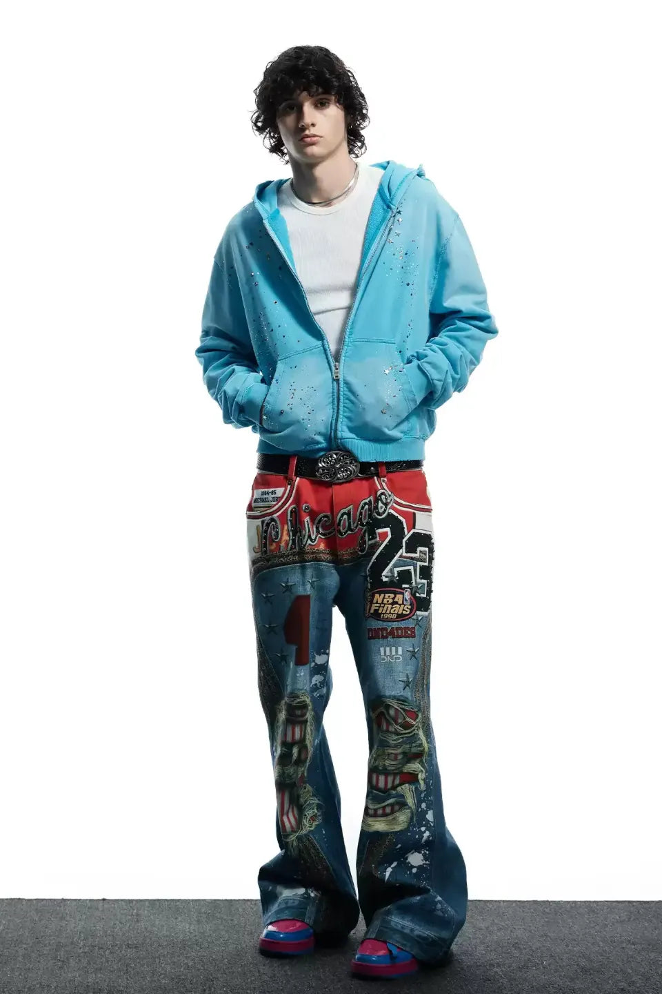 DND4DES | Bull Leopard Print Ripped Pants レオパード ダメージパンツ