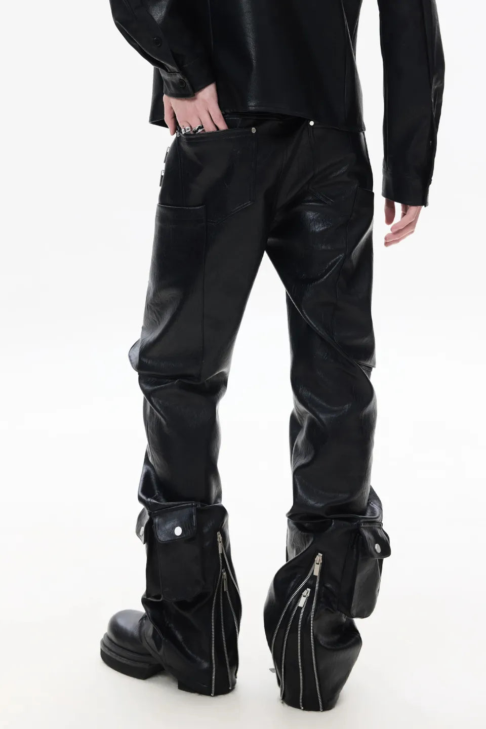 Bullet Flare Leather Pants