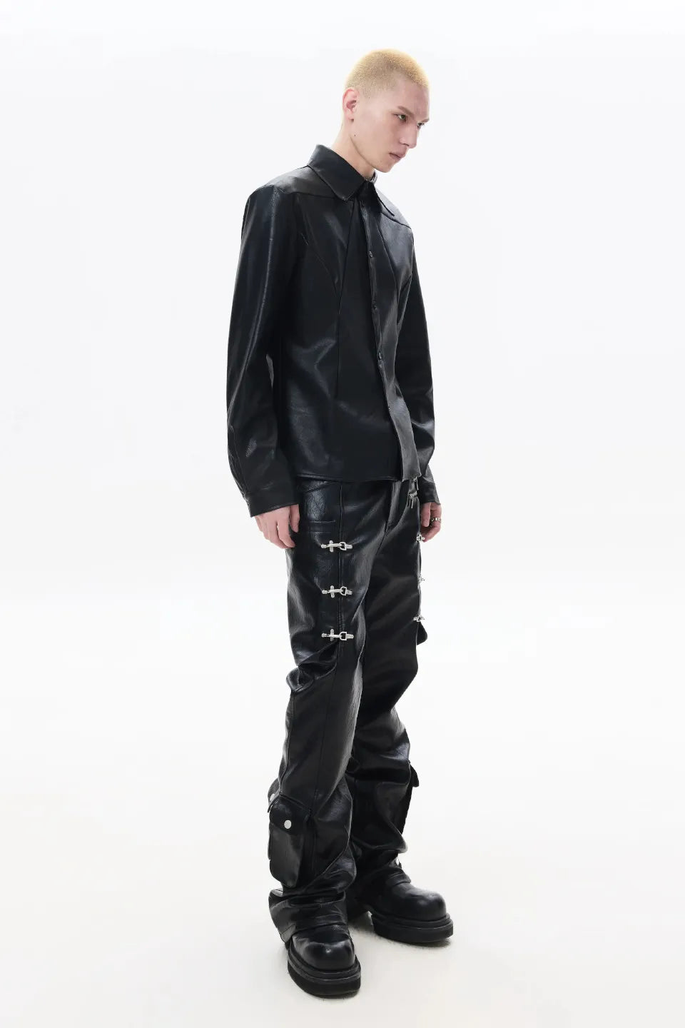 Bullet Flare Leather Pants