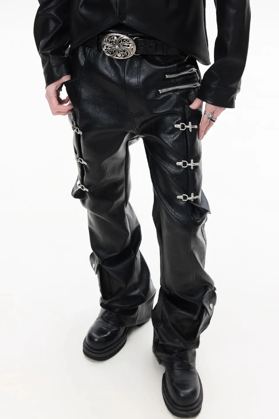 Bullet Flare Leather Pants