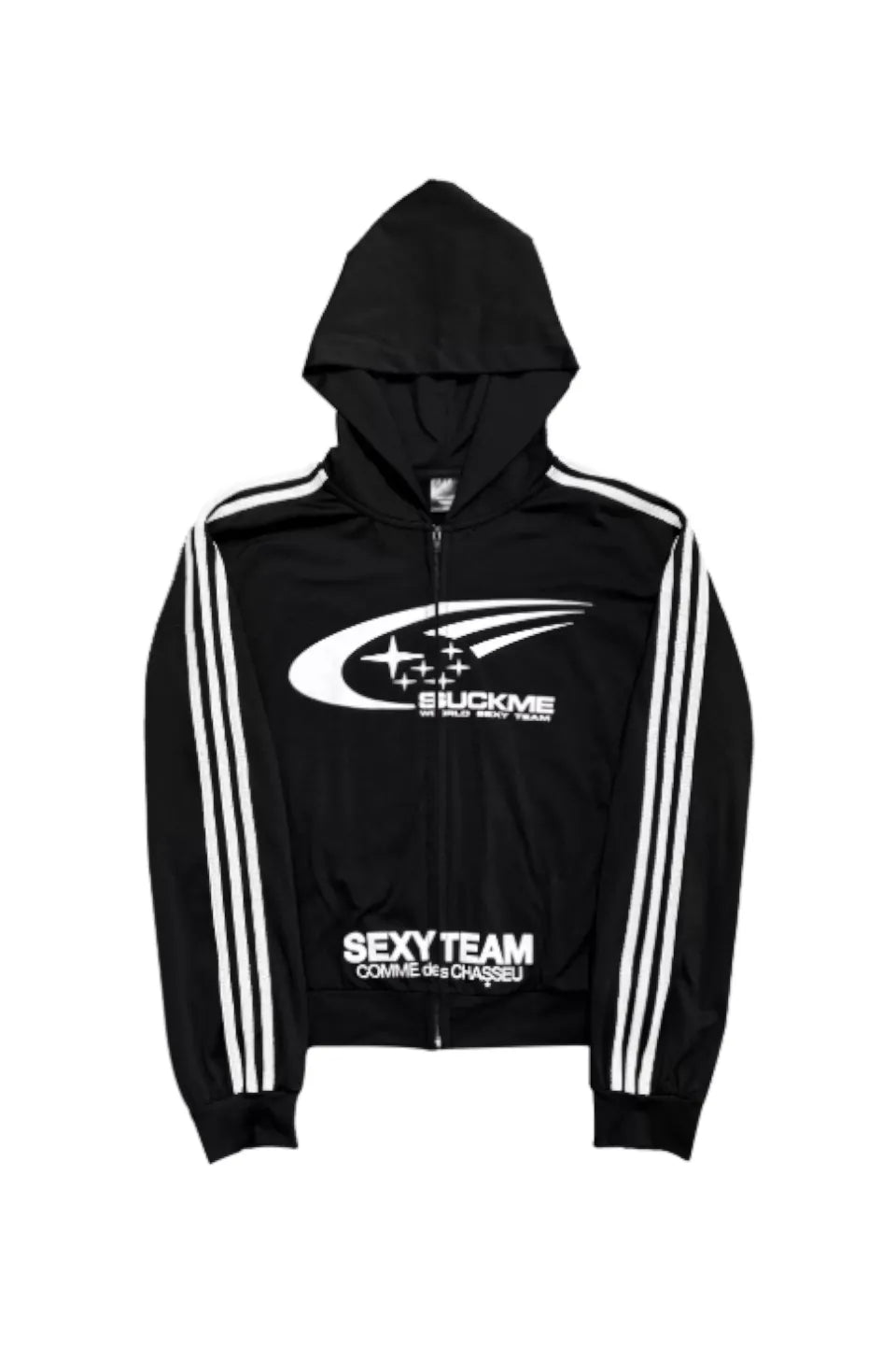 COMME des CHASSEU Racing Zip Up Dry Fit Hoodie