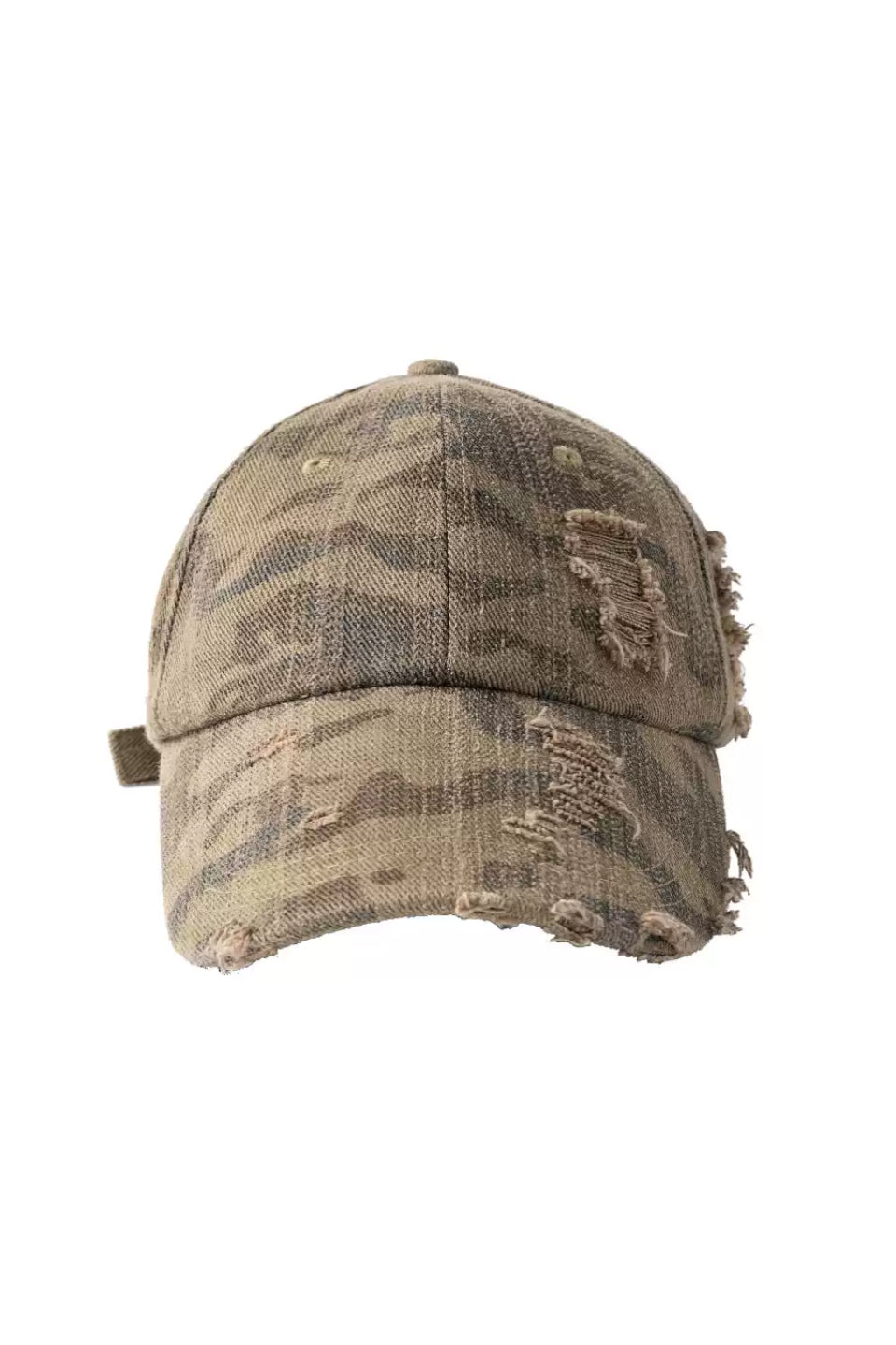 Camo Distressed Cap