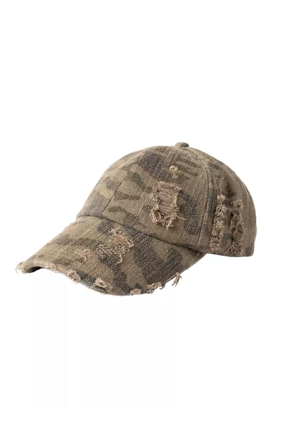 Camo Distressed Cap