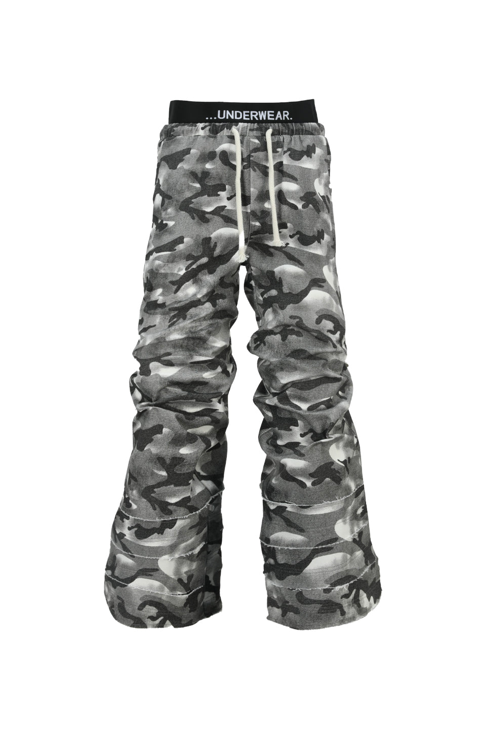 Camouflage Dirty Double Waist Pants