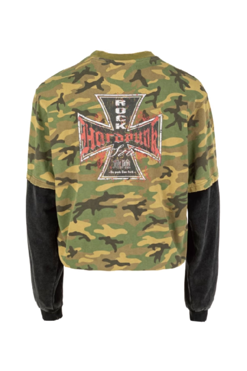 Camouflage Layered Long Sleeve Tee