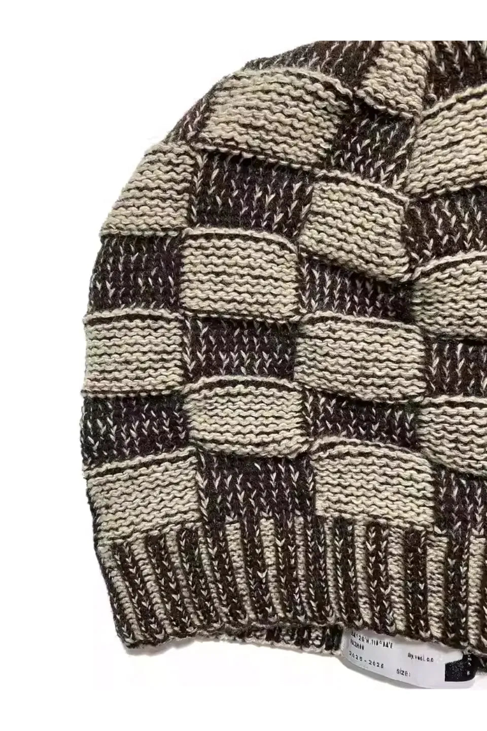 Check Jacquard Beanie