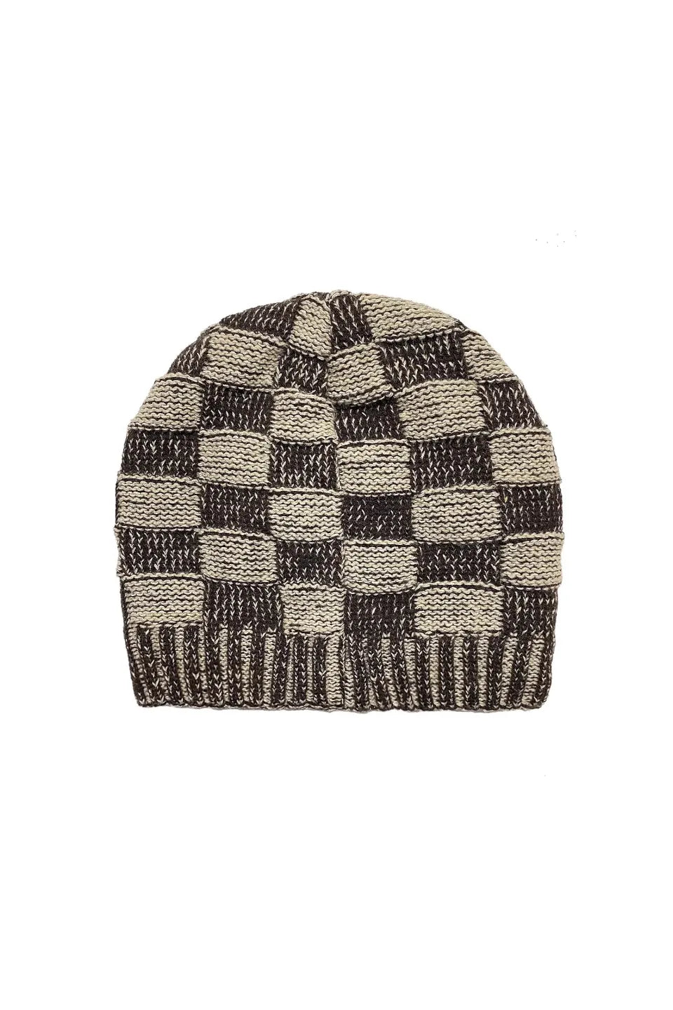 Check Jacquard Beanie