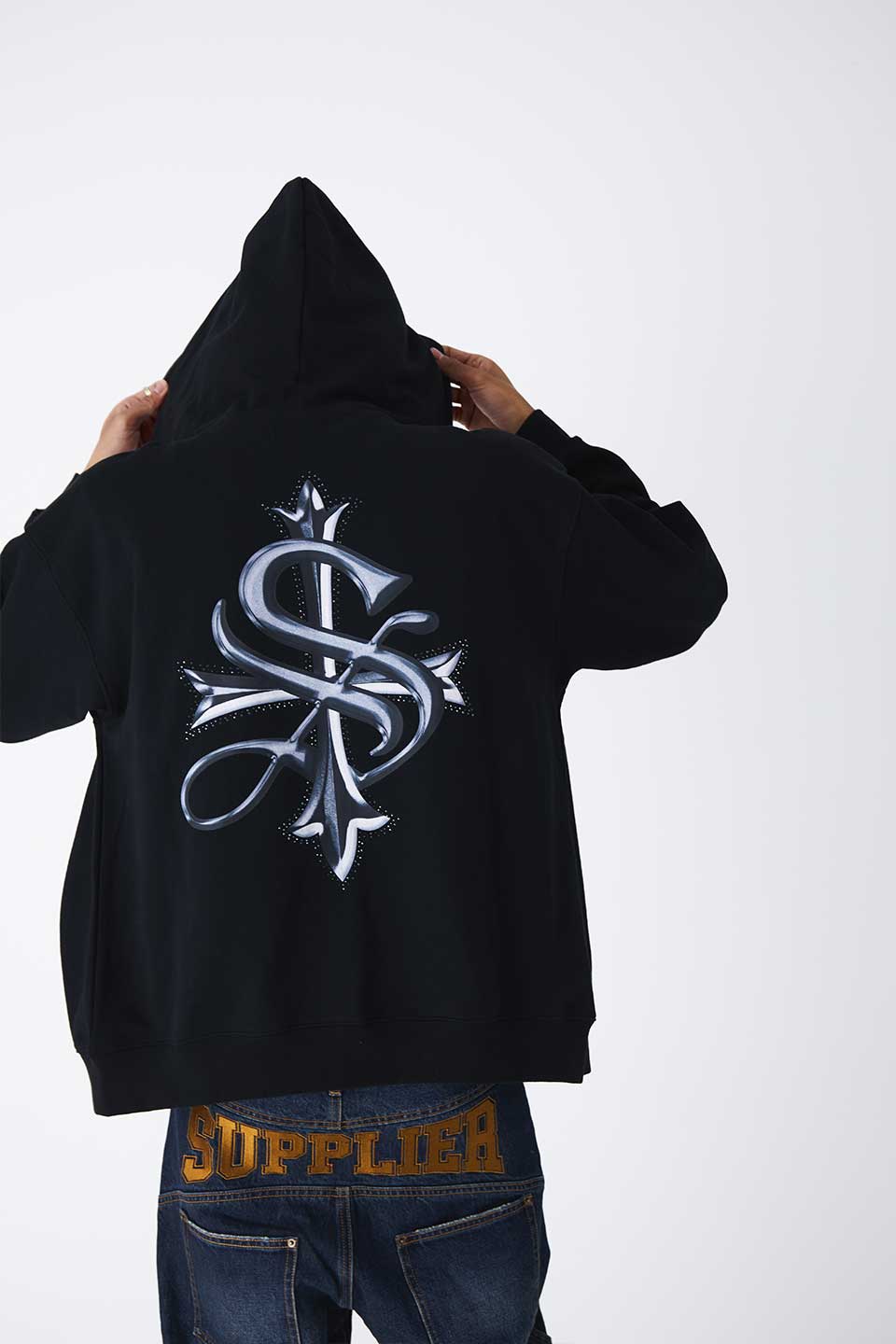 Chrome Cross Zip Hoodie