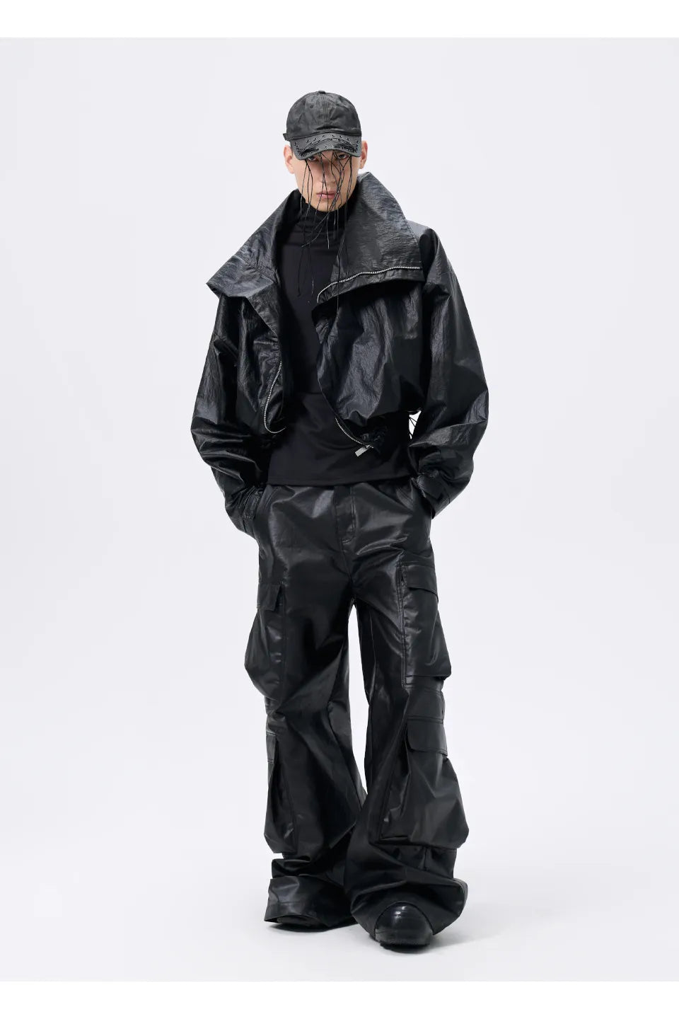 Coated Multi Cargo Pants